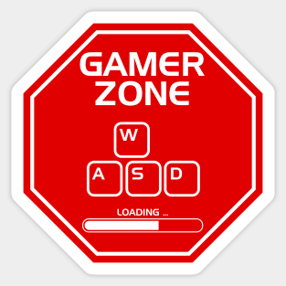 Gamer Zone AWSD Sticker